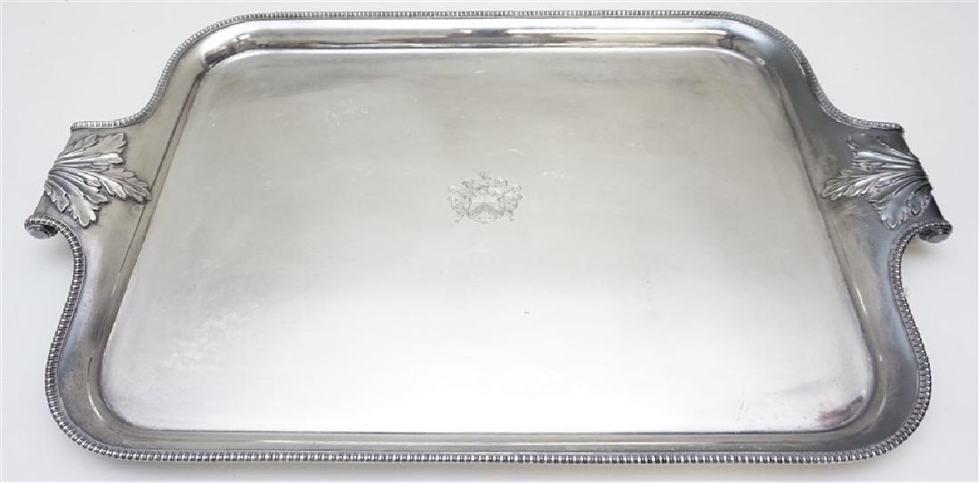 LARGE ENGLISH SILVER PLATE TRAY (1 of 7)