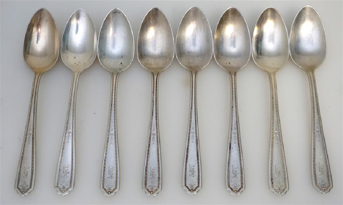 8 STERLING EDWARDIAN TEASPOONS (1 of 4)