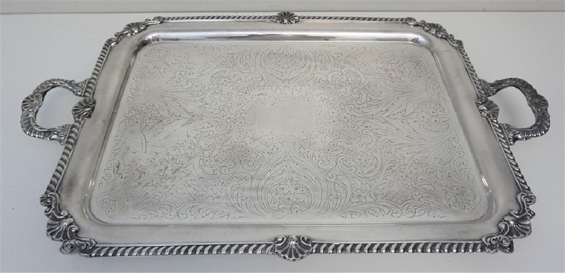 LARGE SILVER PLATED BUTLERS TRAY (1 of 9)