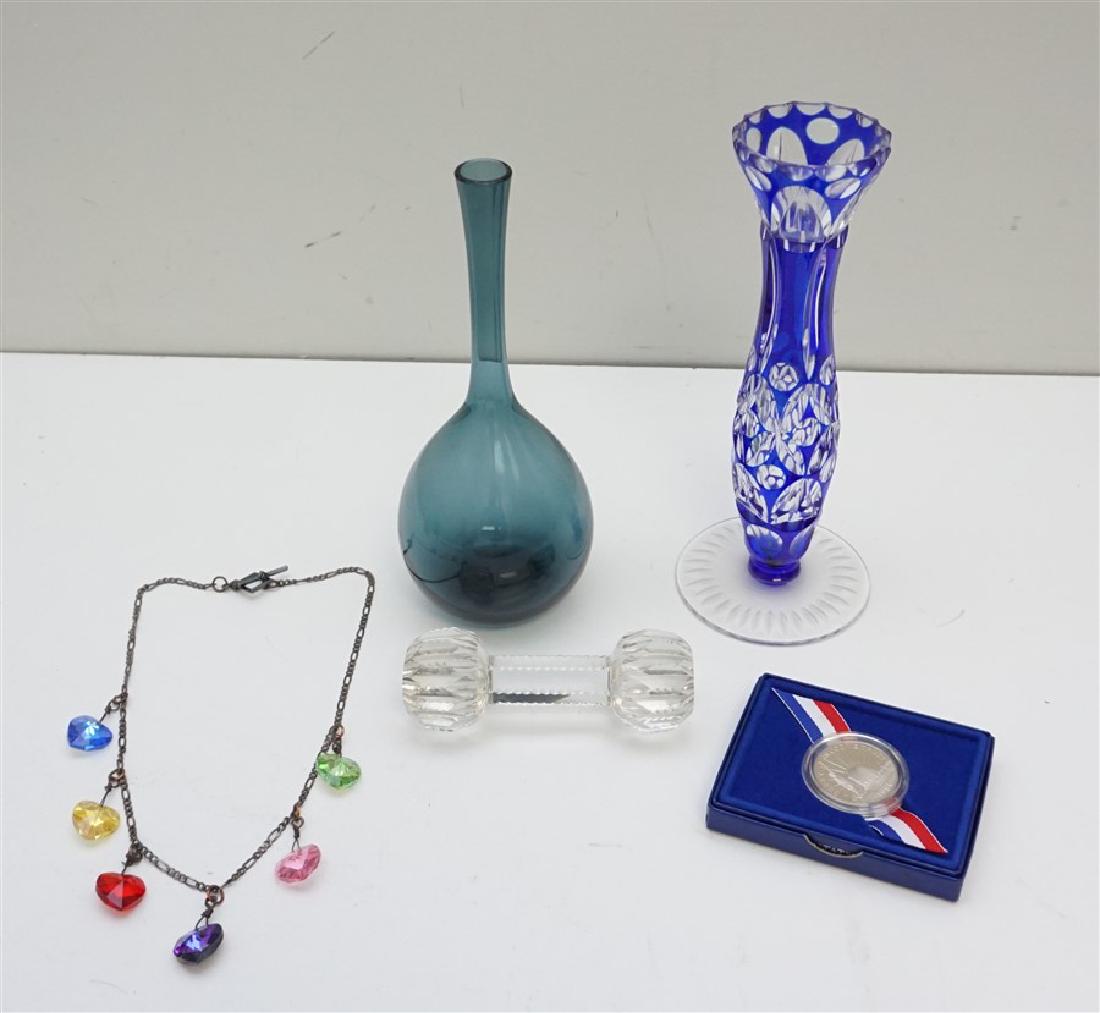 5 pc CRYSTAL - GLASS - COIN (1 of 6)