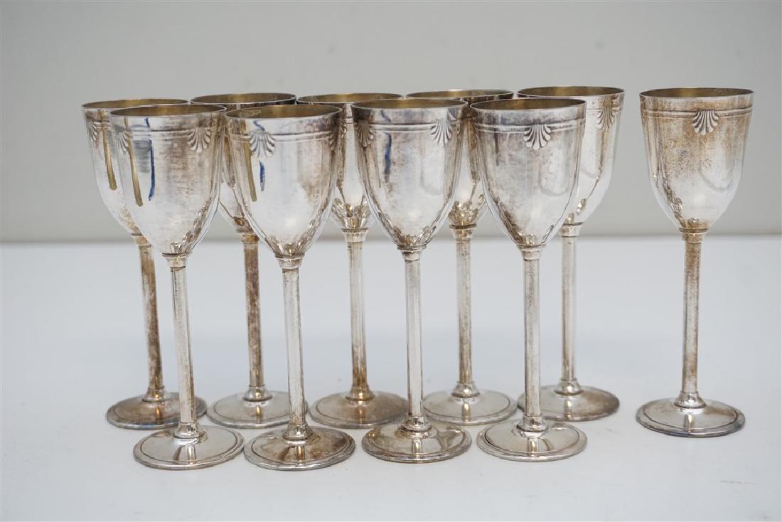 10 VINTAGE SILVERPLATE CORDIALS (1 of 6)
