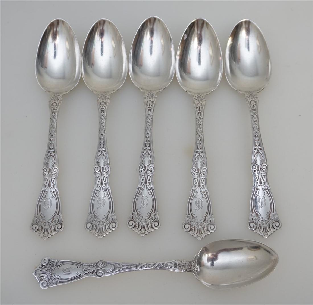 6 WALLACE STERLING SILVER 1907 BERAIN TEASPOONS (1 of 7)