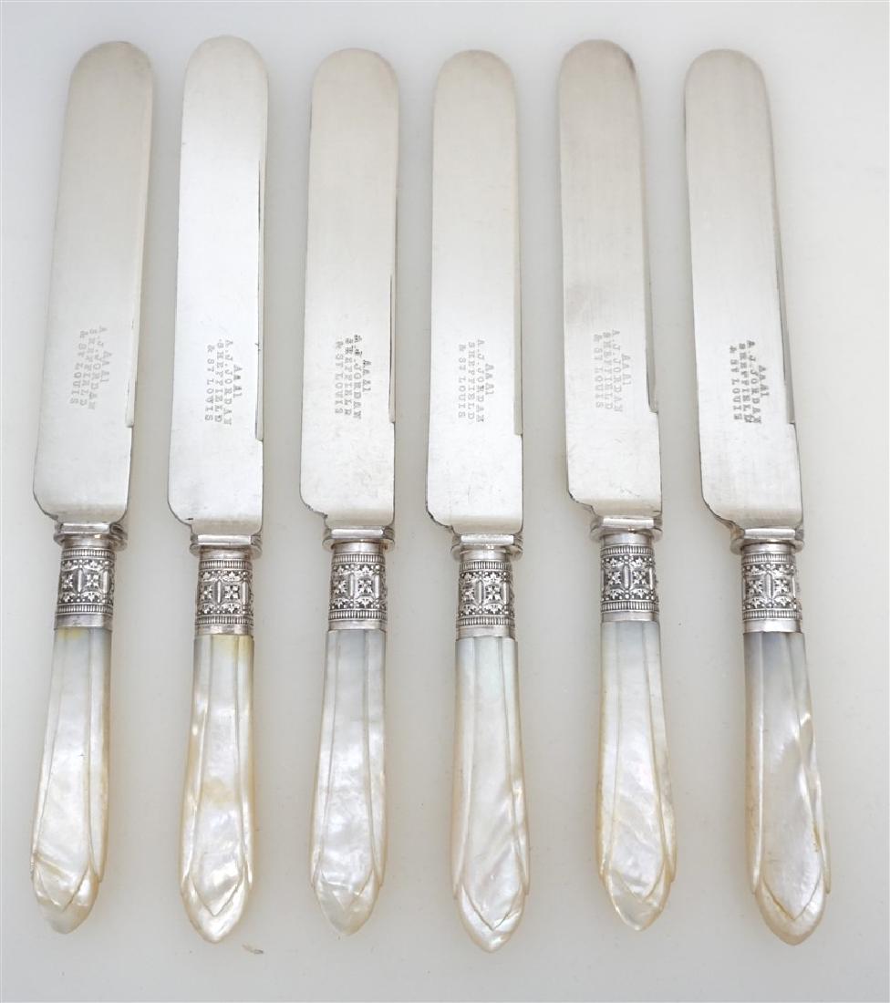6 MOP HANDLE SHEFFIELD DESSERT / FRUIT KNIVES (1 of 5)