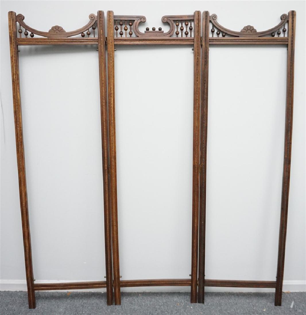 VICTORIAN OAK STICK AND BALL ROOM DIVIDER SCREEN (1 of 6)