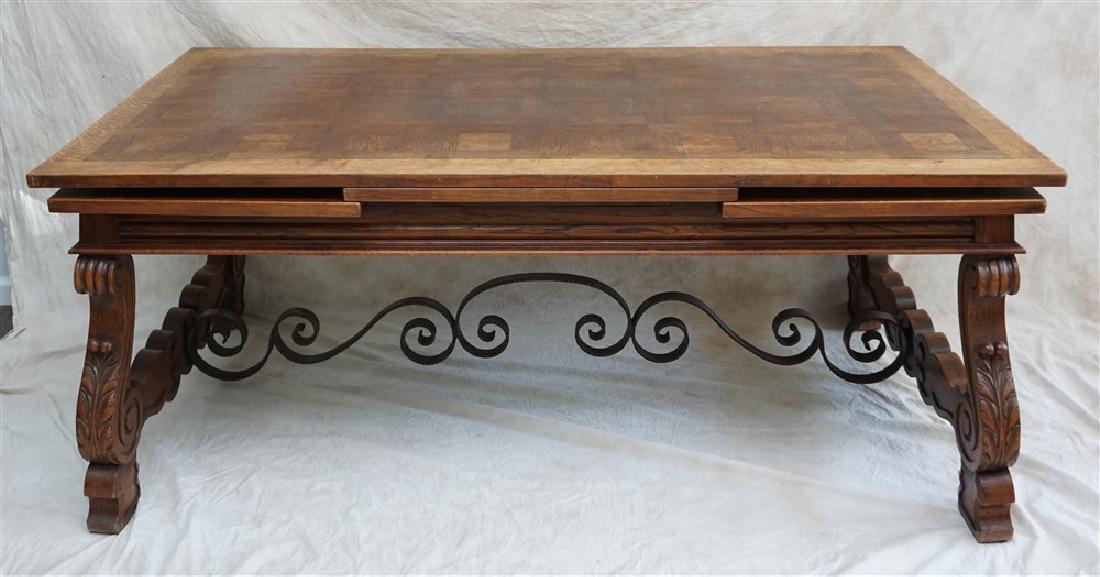 SPANISH BAROQUE OAK REFECTORY DINING TABLE (1 of 13)