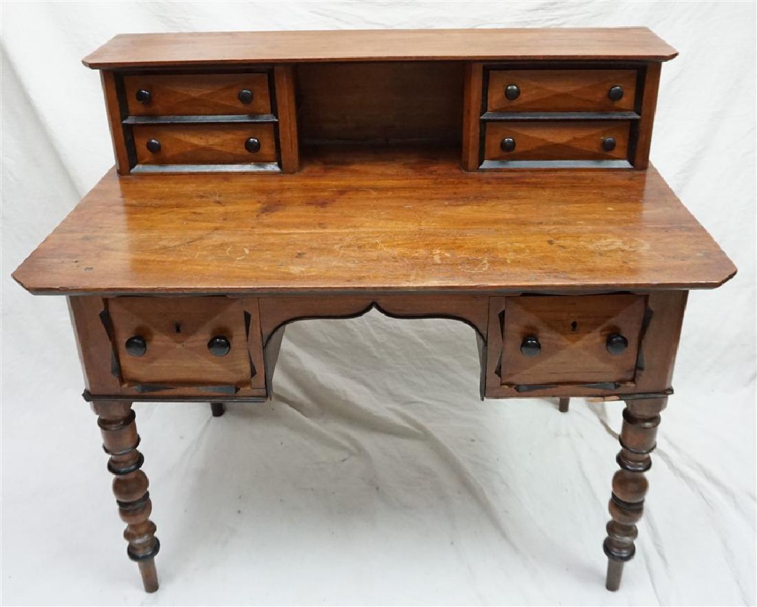 PROVINCIAL WALNUT AND EBONIZED WRITING TABLE (1 of 8)