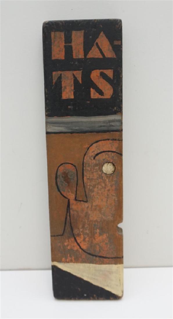1920S WOOD TRADE SIGN HATS FOLK ART (1 of 6)