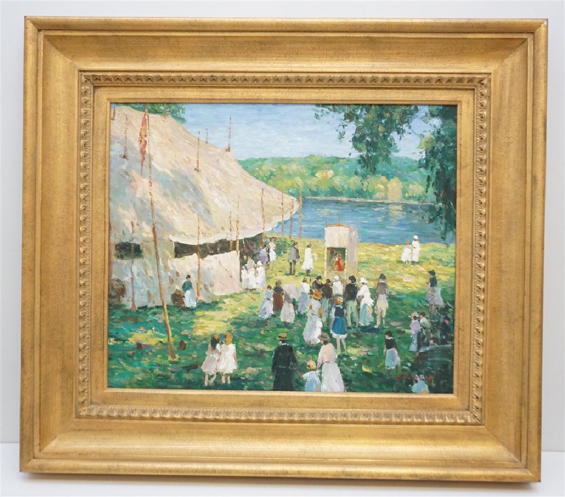 20th c. FRENCH IMPRESSIONIST OIL PAINTING (1 of 8)