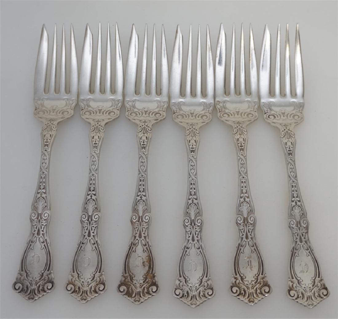 6 WALLACE STERLING SILVER 1907 BERAIN SALAD fORKS (1 of 5)