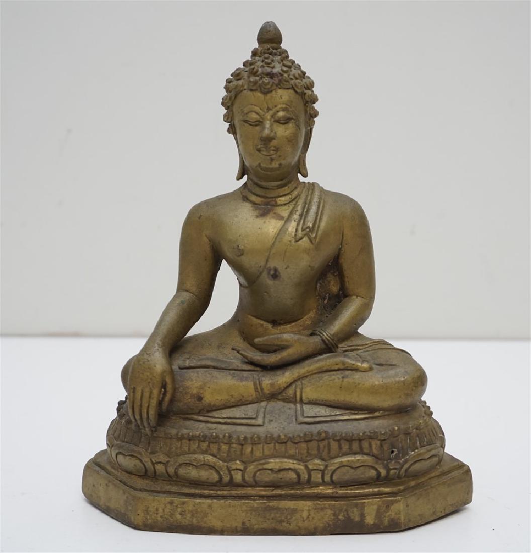 GILDED BRONZE BUDDHA 19th c. (1 of 9)