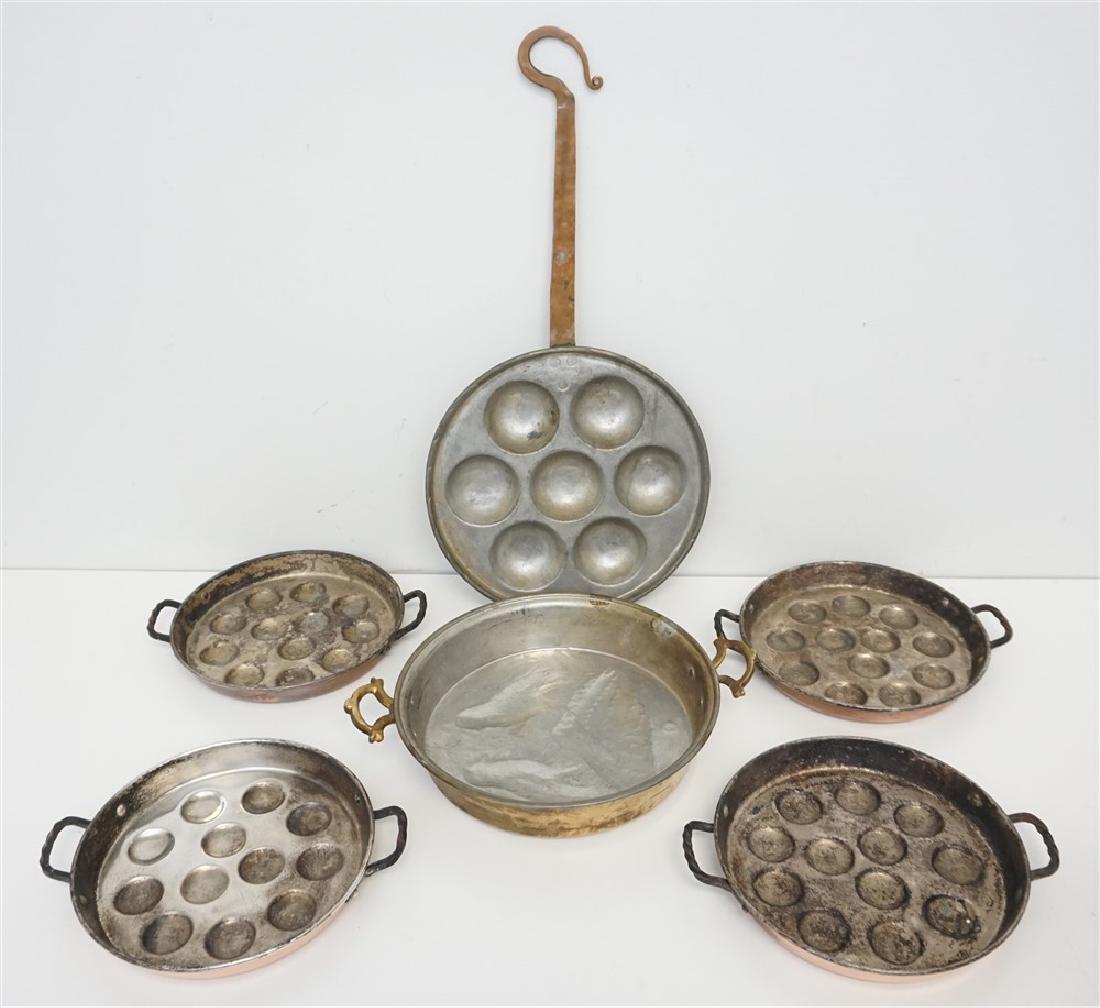 6 pc VINTAGE COPPER ESCARGOT + (1 of 7)