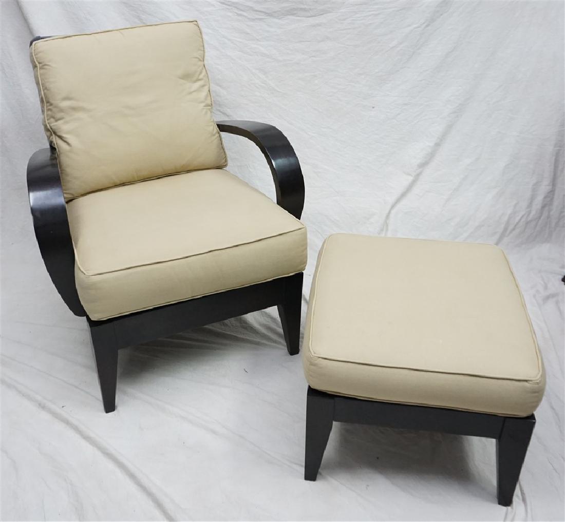 ETHAN ALLEN CHAIR & OTTOMAN (1 of 4)