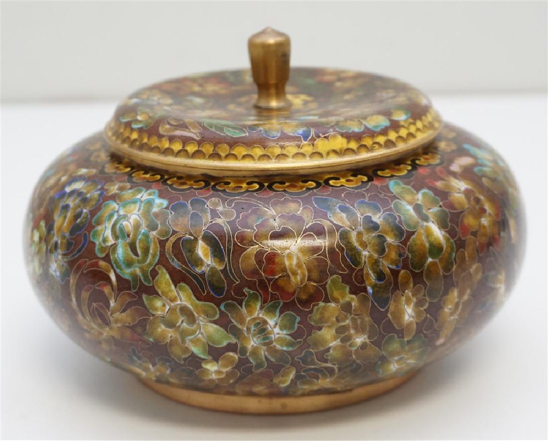 CHINESE CLOISONNE ROUND BOX (1 of 7)