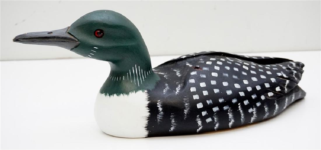 CARVED TREMBLAY LOON DECOY (1 of 8)