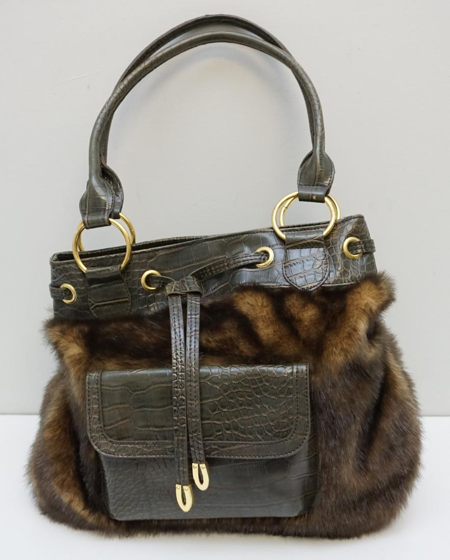 DONNA SALYERS FAUX FUR PURSE (1 of 7)
