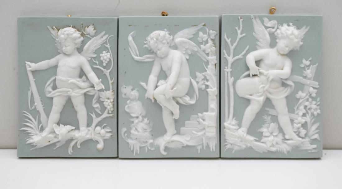 3 GERMAN CHERUB PLAQUES (1 of 8)