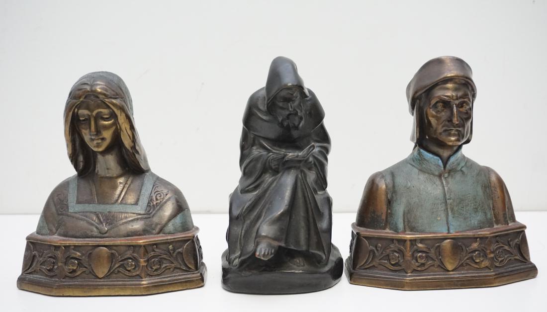 3 POMPEIAN BRONZE BOOKENDS (1 of 8)