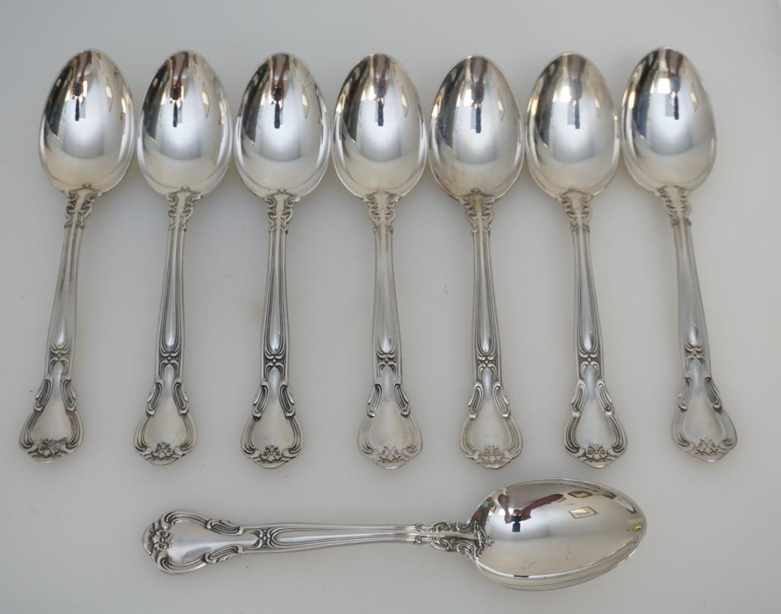 8 STERLING CHANTILLY TEASPOONS (1 of 5)