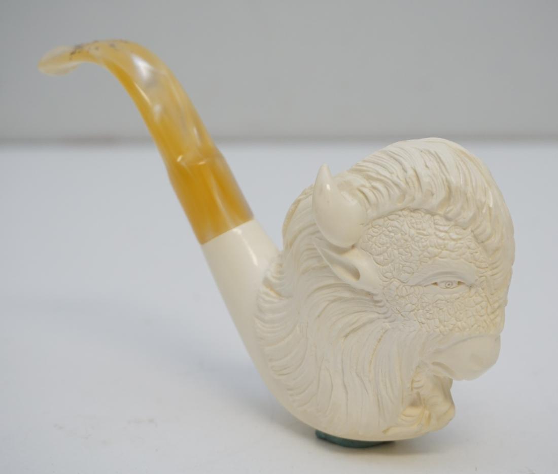 MEERSCHAUM CARVED PIPE - BEKLER BUFFALO (1 of 8)