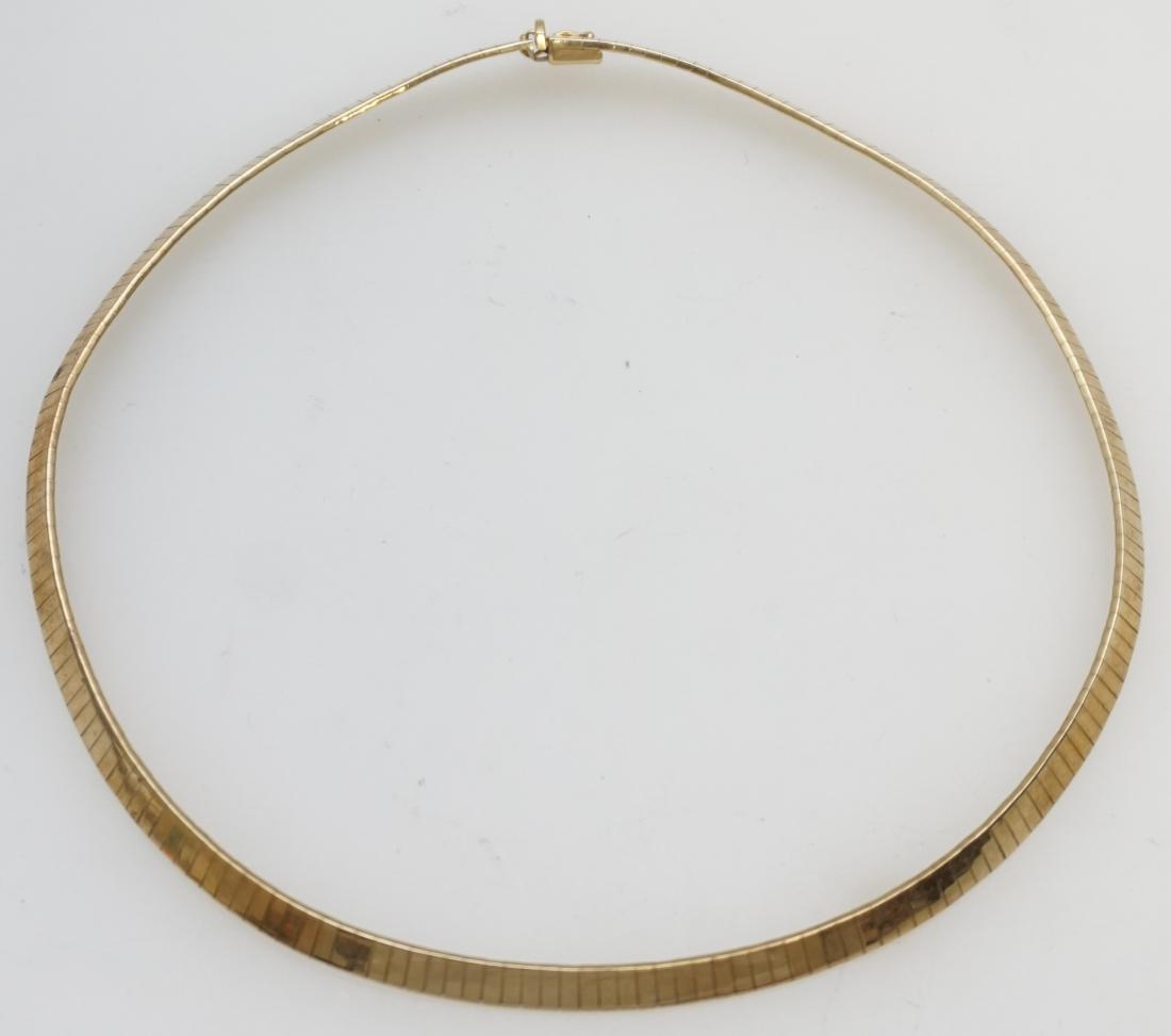 14KT GOLD FLAT OMEGA NECKLACE (33.60 GRAMS) (1 of 5)