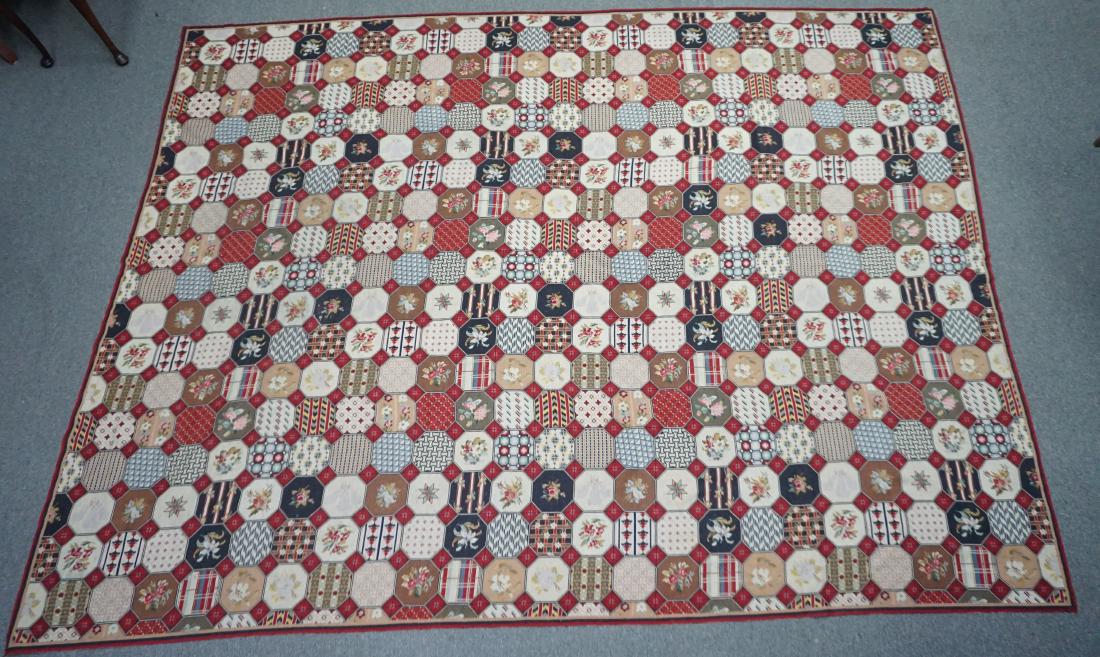 VINTAGE 10 FT NEEDLEPOINT RUG (1 of 10)
