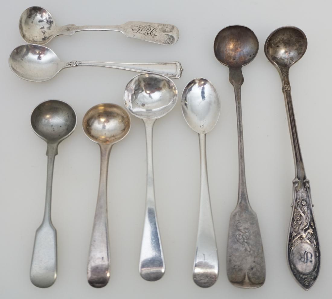 8 CREAM LADLES - STERLING -COIN (1 of 5)