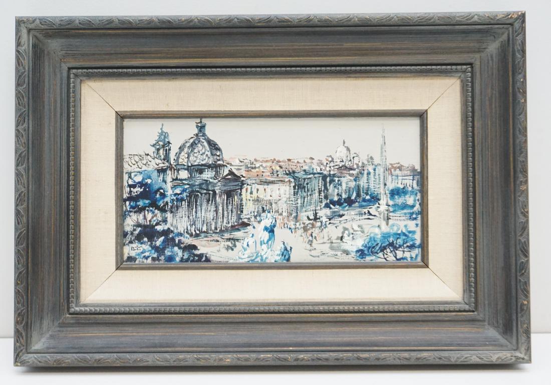 DI LEO MID CENTURY ROME OIL PAINTING (1 of 7)