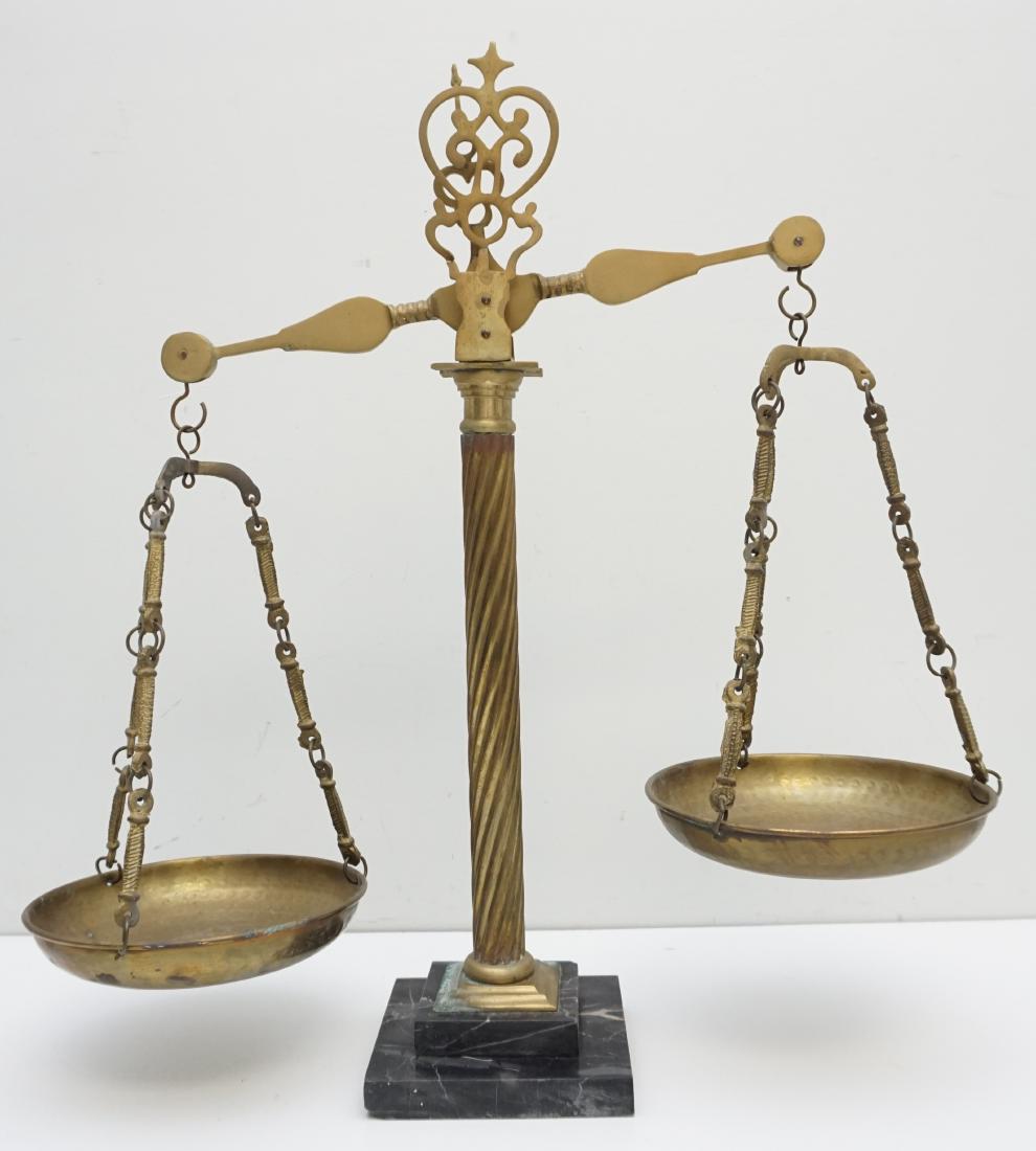 ITALIAN BRASS APOTHECARY SCALE (1 of 8)