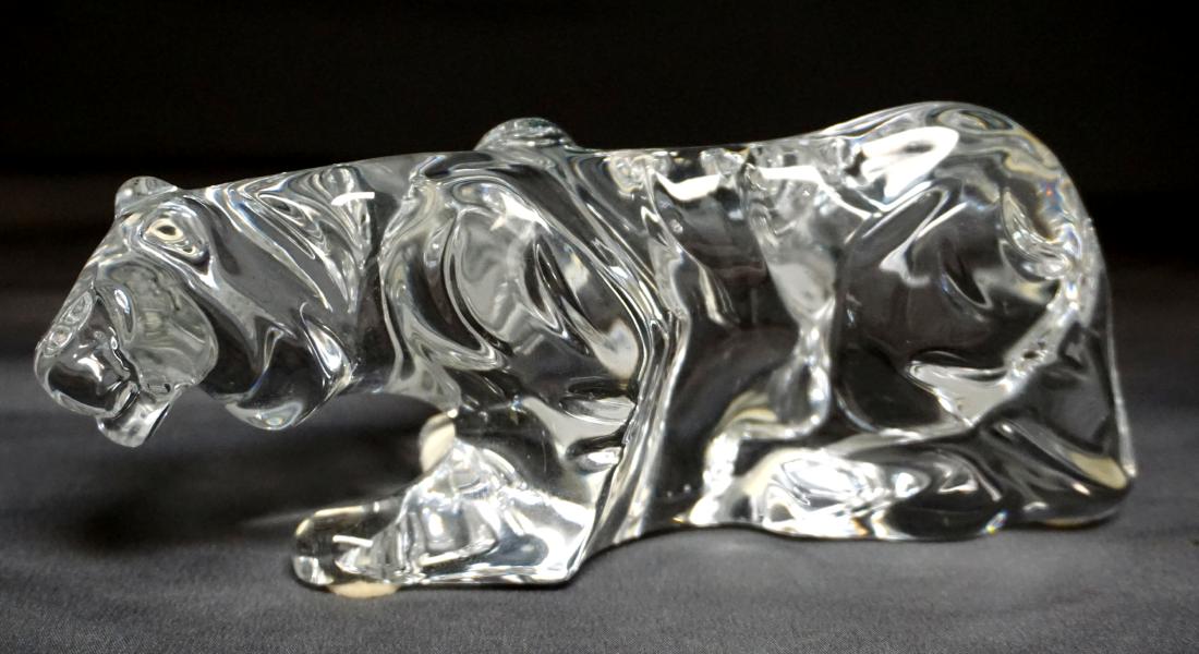 RETIRED BACCARAT CRYSTAL TIGER PAPERWEIGHT (1 of 9)