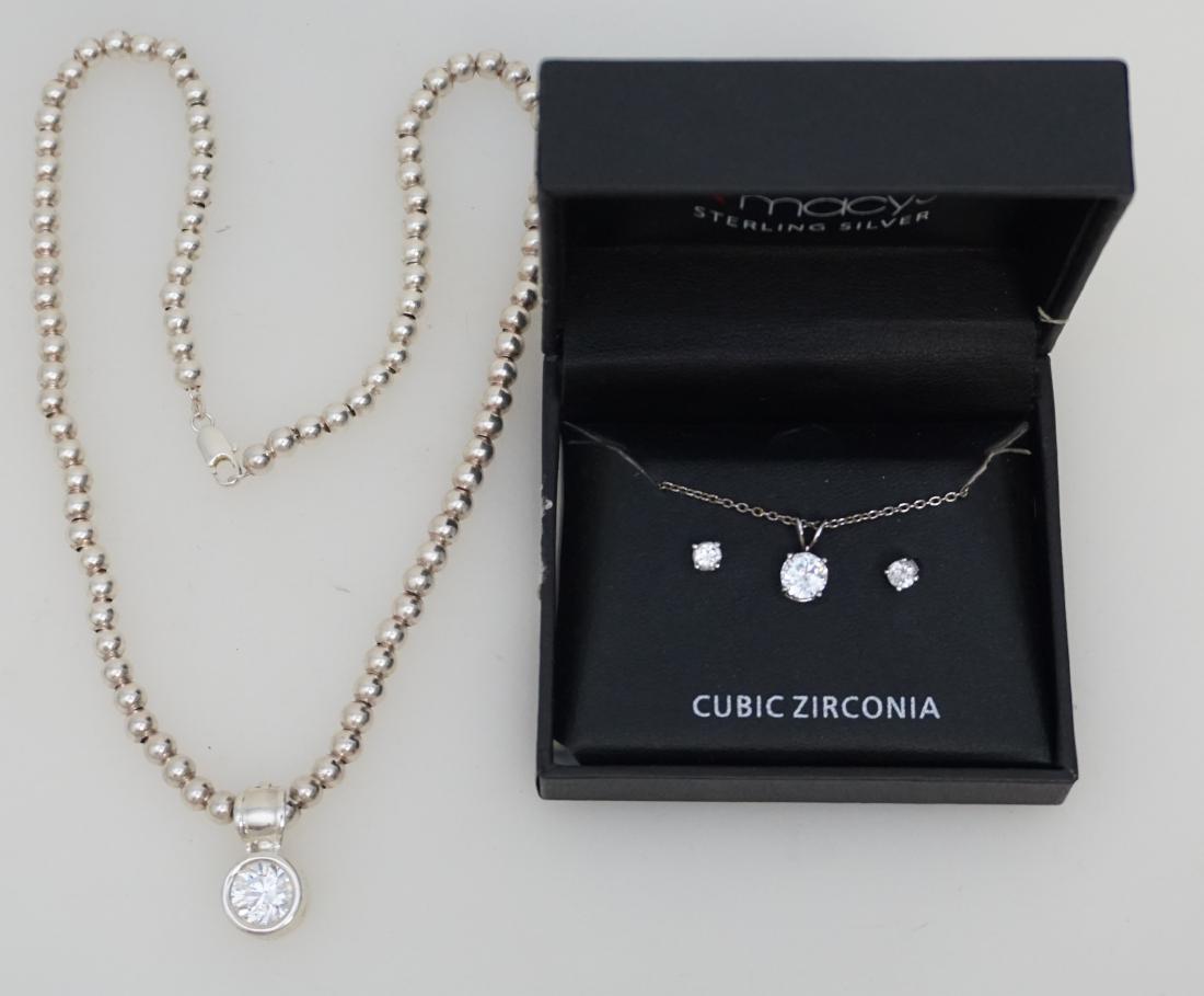 3 PC STERLING, CZ & CRYSTAL JEWELRY (1 of 5)