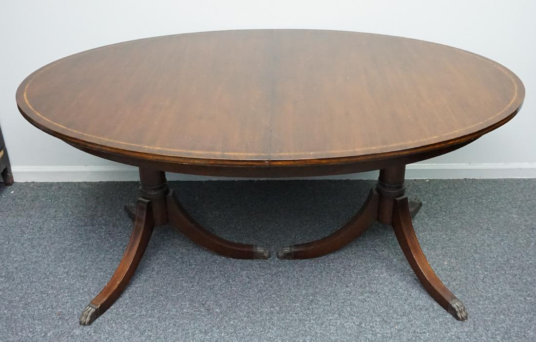 BAKER WATERTOWN SLIDE MAHOGANY DINING TABLE, LEAVES
