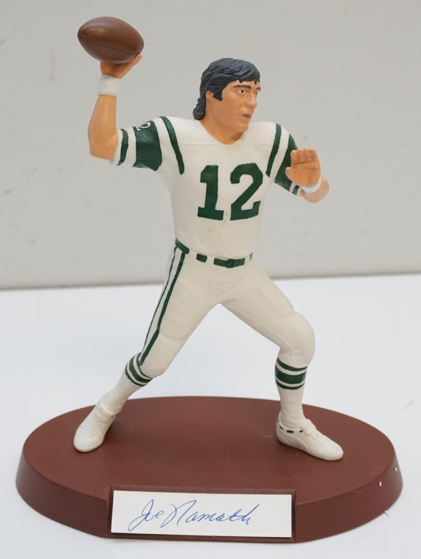 JOE NAMATH AUTOGRAPHED FIGURE: Joe Namath Signed "Salvino" Statue. Offered here is a limited edition "Salvino" statue personally signed by Jets legend "Broadway"Joe Namath. Signed on a loose nameplate in Mint black ink, this piece 