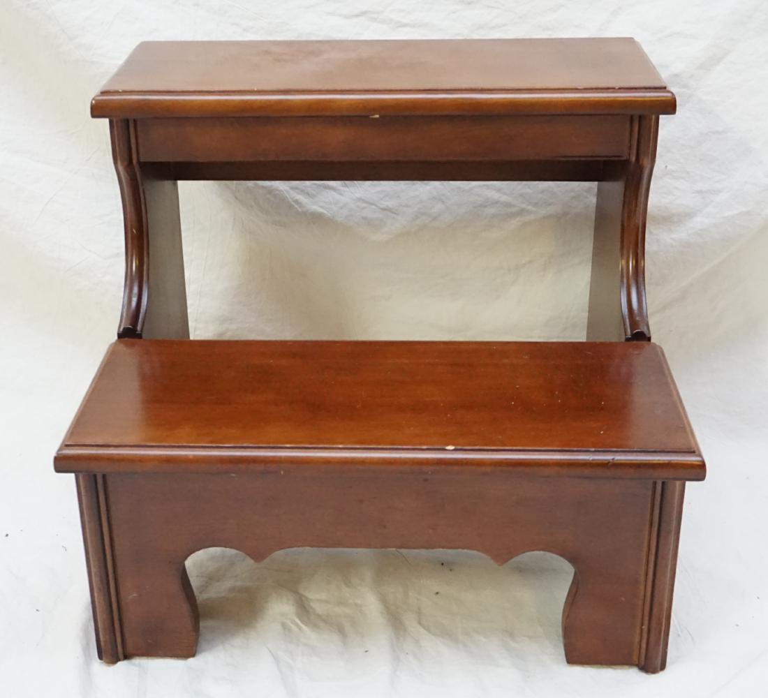 BOMBAY CO MAHOGANY BED STEPS