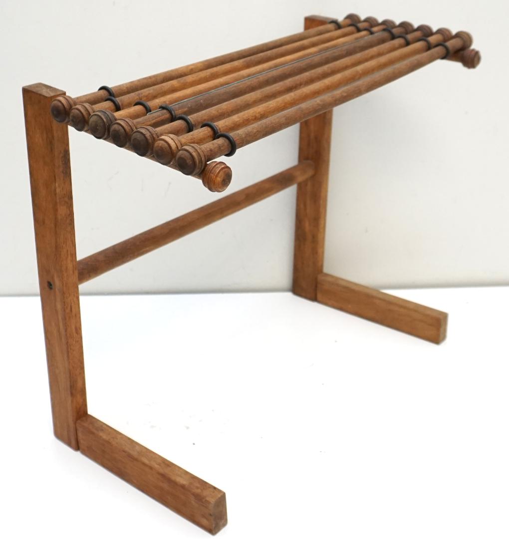 ANTIQUE PRIMITIVE WOOD YARN WINDER: Antique Primitive Wooden Yarn Spinner, Winder, Yarn Swift. Measures 9"x17"x16". Weight 2 pds 4 oz. PROVENANCE: A Private Pawleys Island SC Estate.