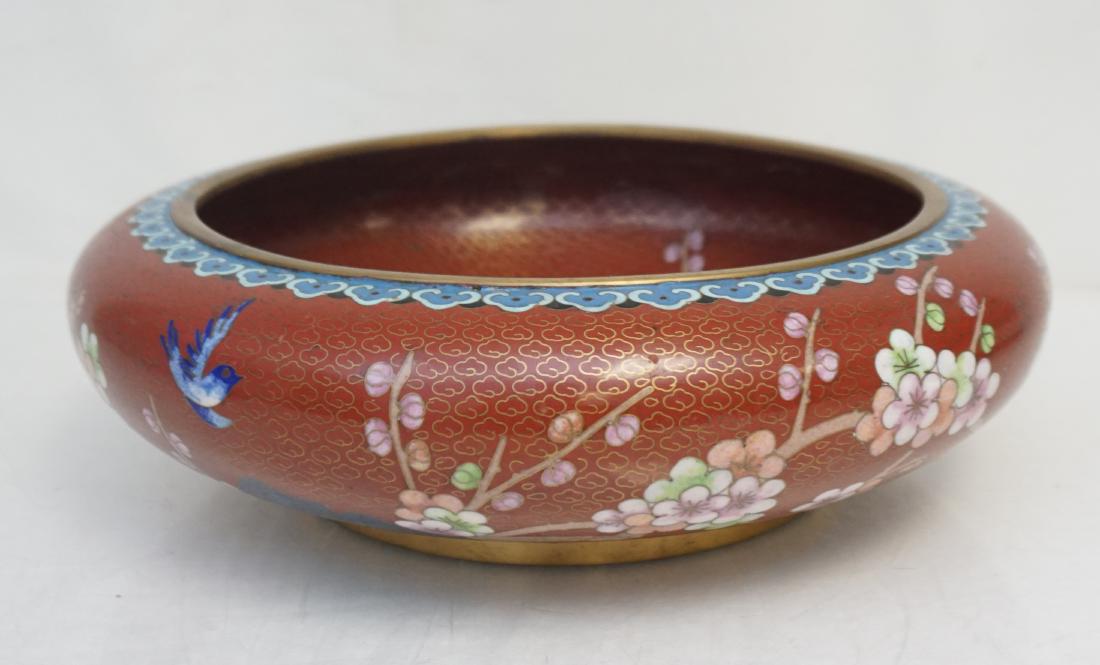 LARGE CHINESE CLOISONNE BOWL (1 of 9)