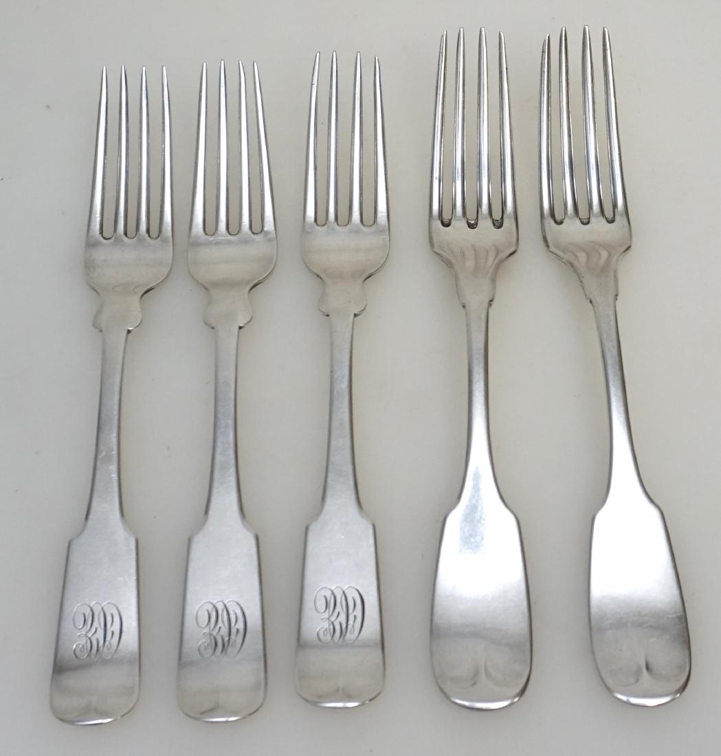 5 AMERICAN COIN SILVER FORKS (1 of 6)