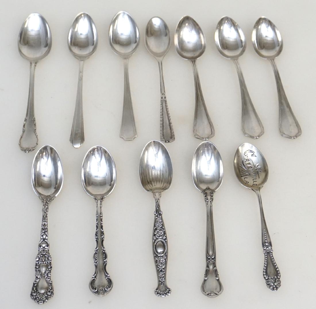 12 STERLING SILVER DEMITASSE SPOONS (1 of 11)