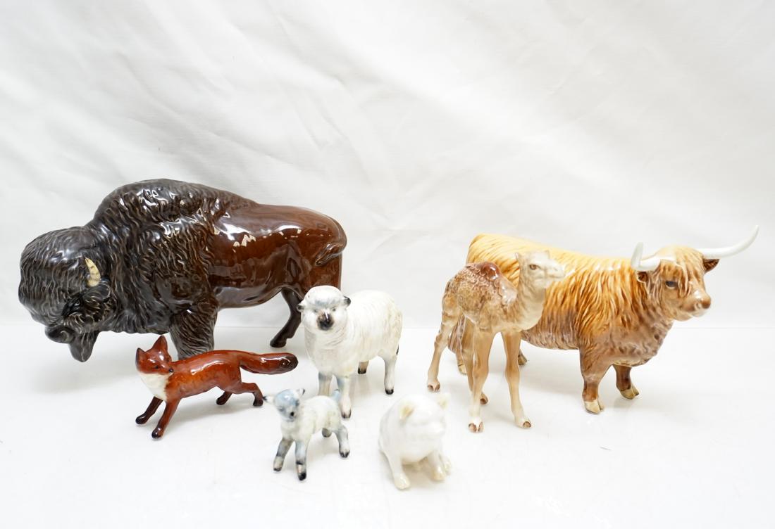 7 BESWICK ANIMALS BUFFALO + (1 of 10)