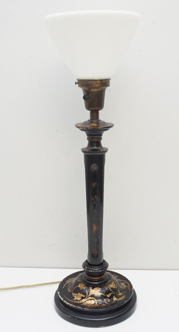 1912 WOOD TOLE PAINTED LAMP (1 of 13)