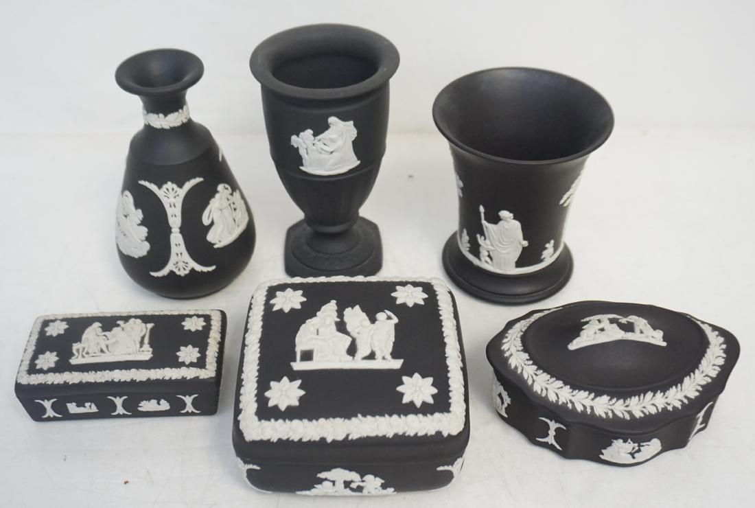 6 PIECE BLACK JASPERWARE WEDGWOOD (1 of 11)