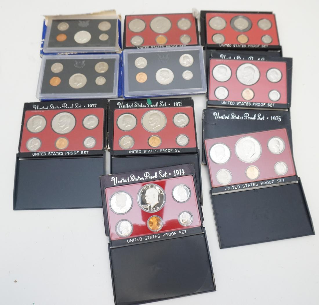 10 VINTAGE 1970S PROOF SETS (1 of 5)