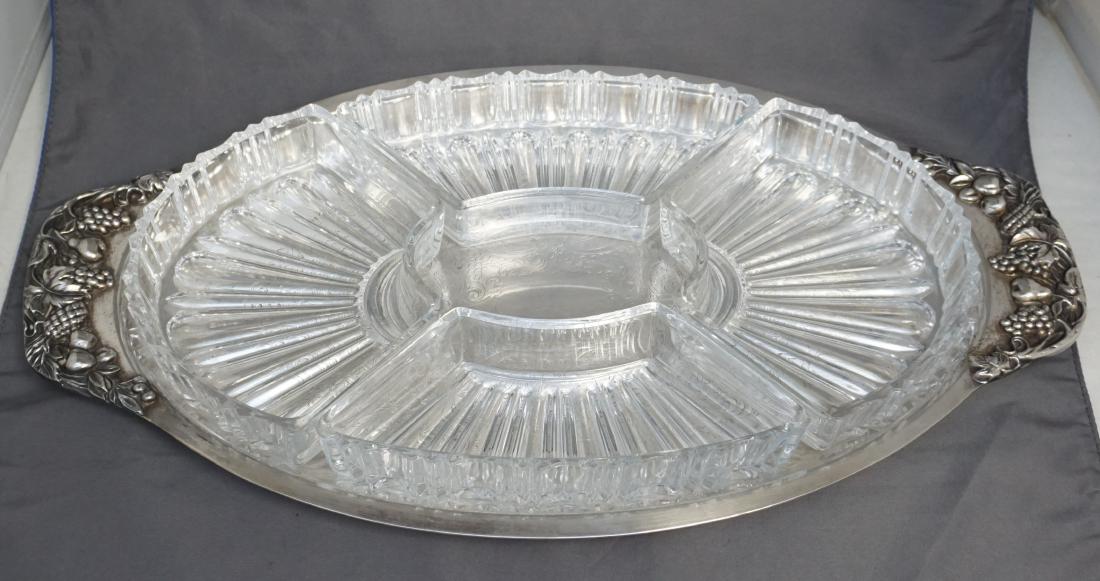 SHEFFIELD SILVER RELISH / TIDBIT TRAY (1 of 6)