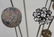 10 ANTIQUE HAT PINS + HOLDER - 6