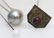 10 ANTIQUE HAT PINS + HOLDER - 7