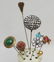 10 ANTIQUE HAT PINS + HOLDER - 2