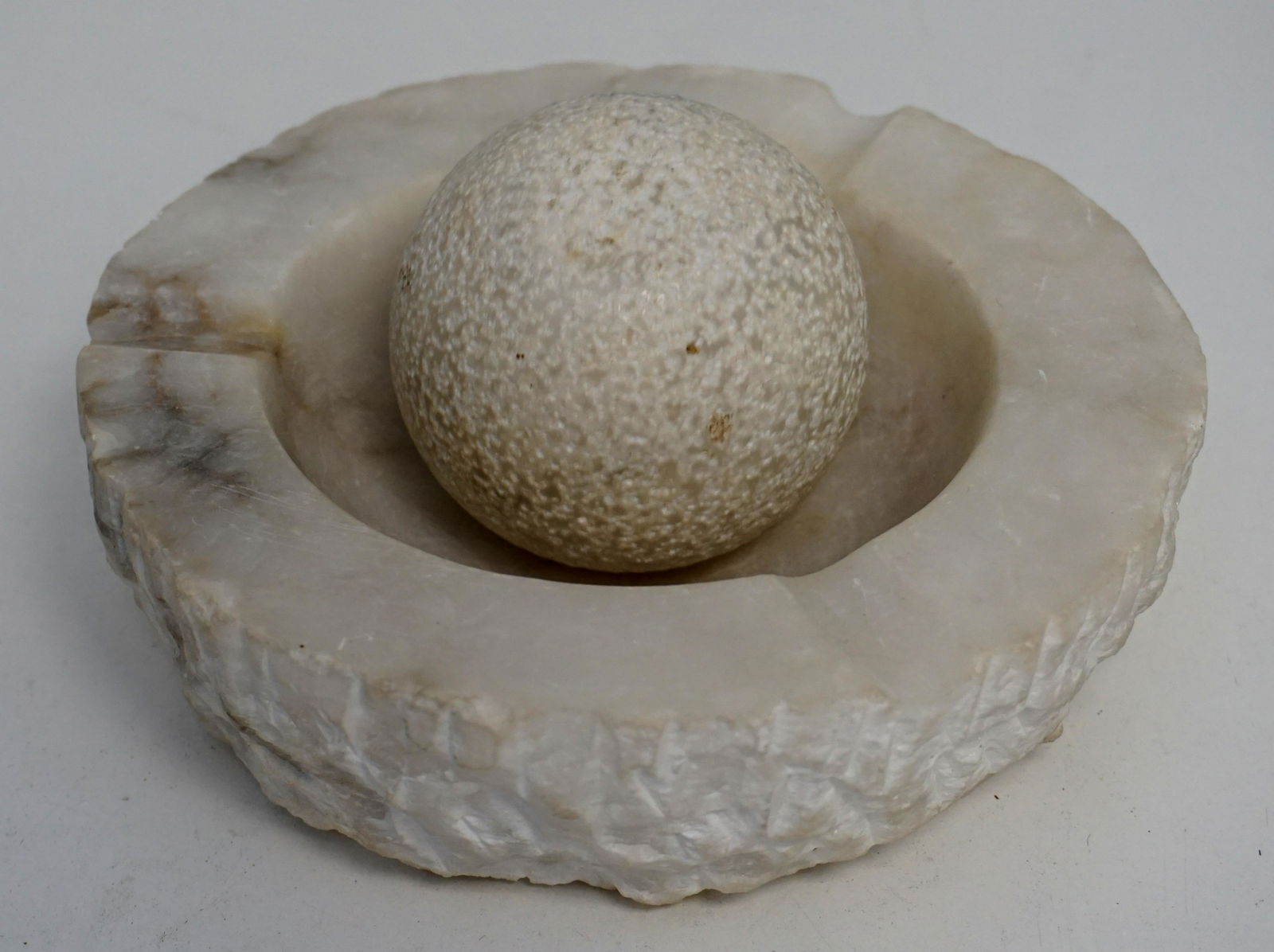 VINTAGE ALABASTER ASHTRAY + FRUIT (1 of 5)