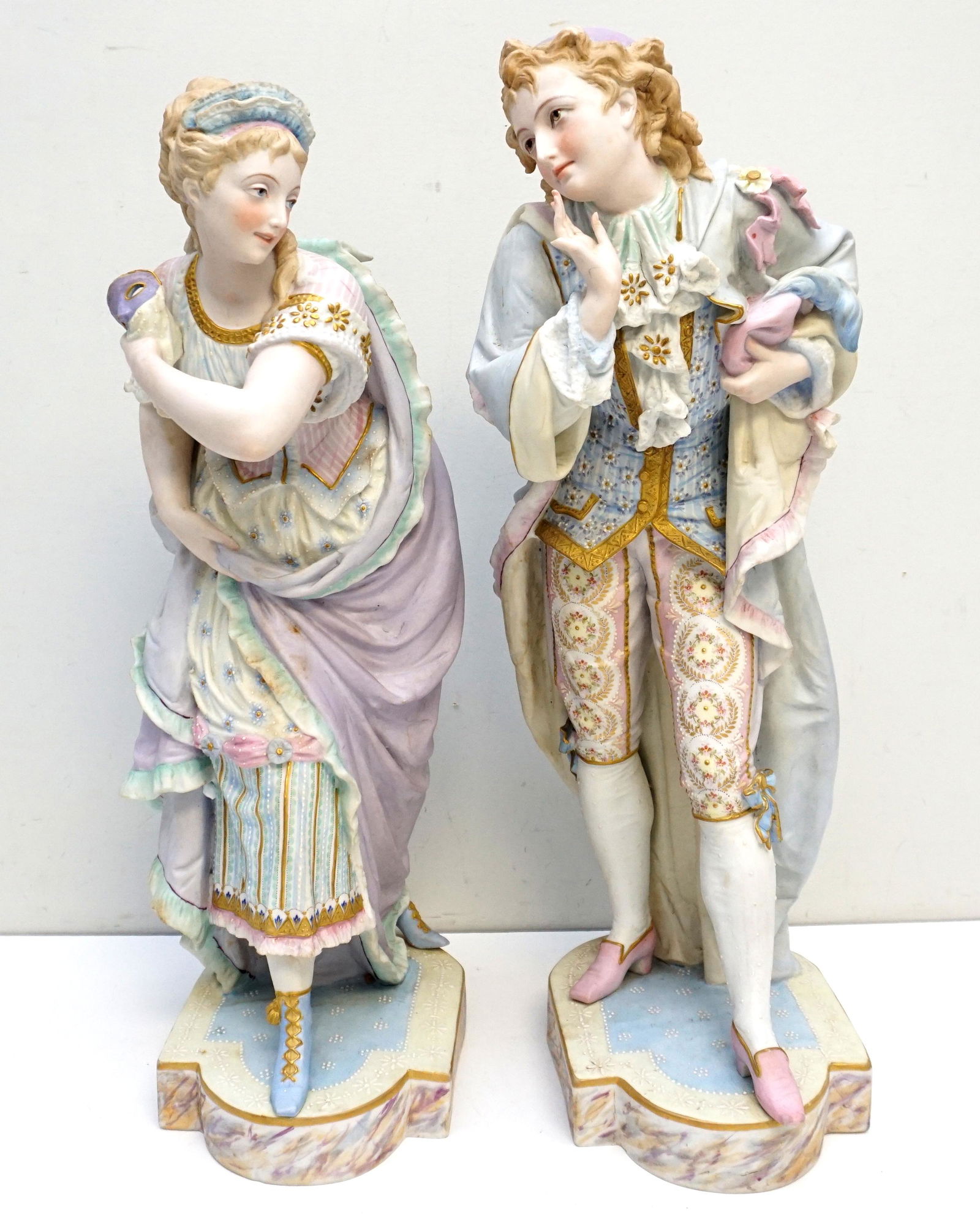 PAIR 22"  FRENCH VION & BAURY MASQUERADE COUPLE (1 of 13)