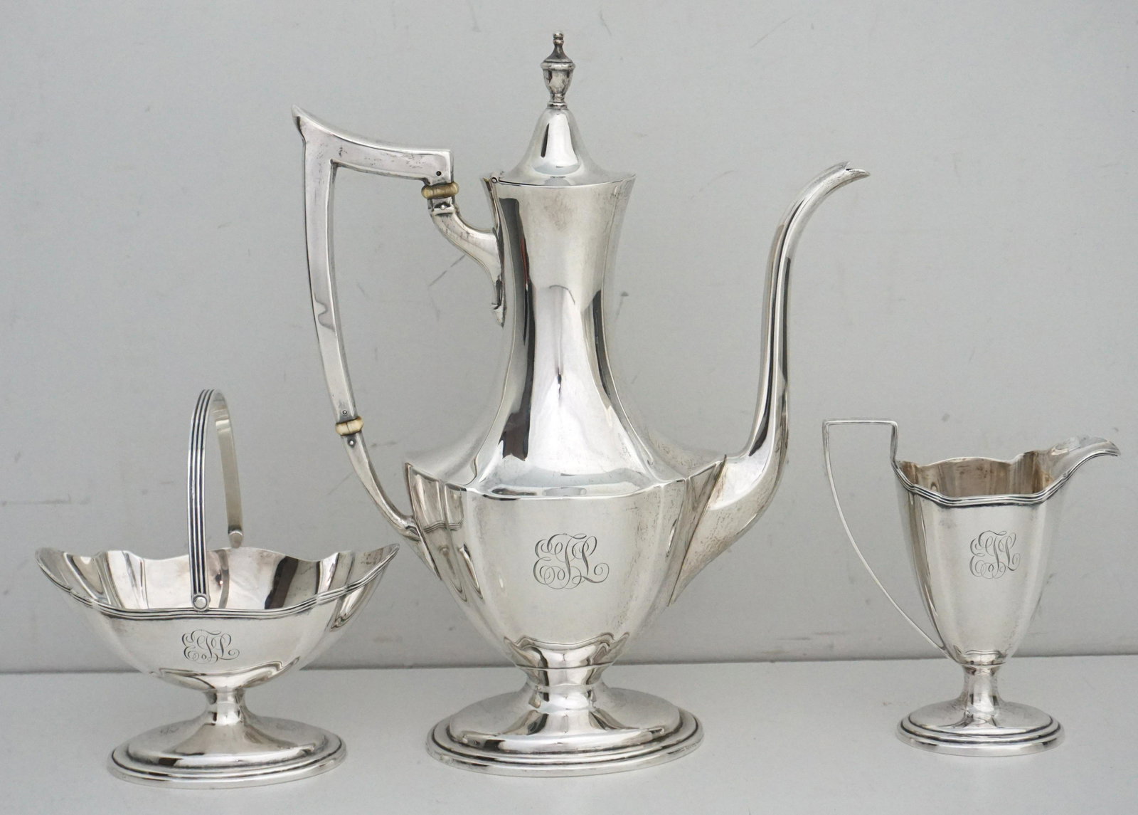 AMERICAN STERLING 3 PC COFFEE SET (1 of 10)