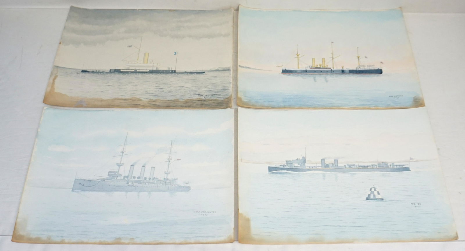 4 ENGLISH MARITIME WATERCOLORS (1 of 13)