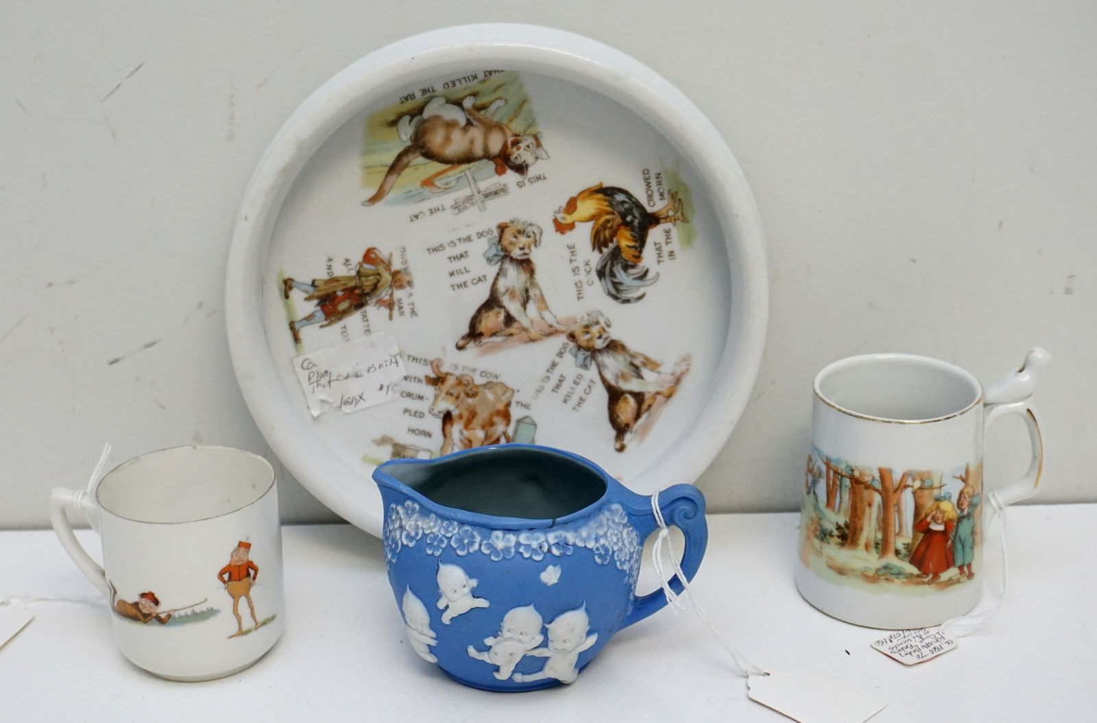 4 pc CHILDRENS KEWPIE - BROWNIE + PORCELAIN (1 of 9)